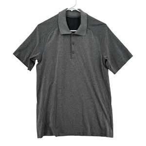 Lululemon Polo Shirt Mens Medium Performance Athletic Golf Time To Get Dirty